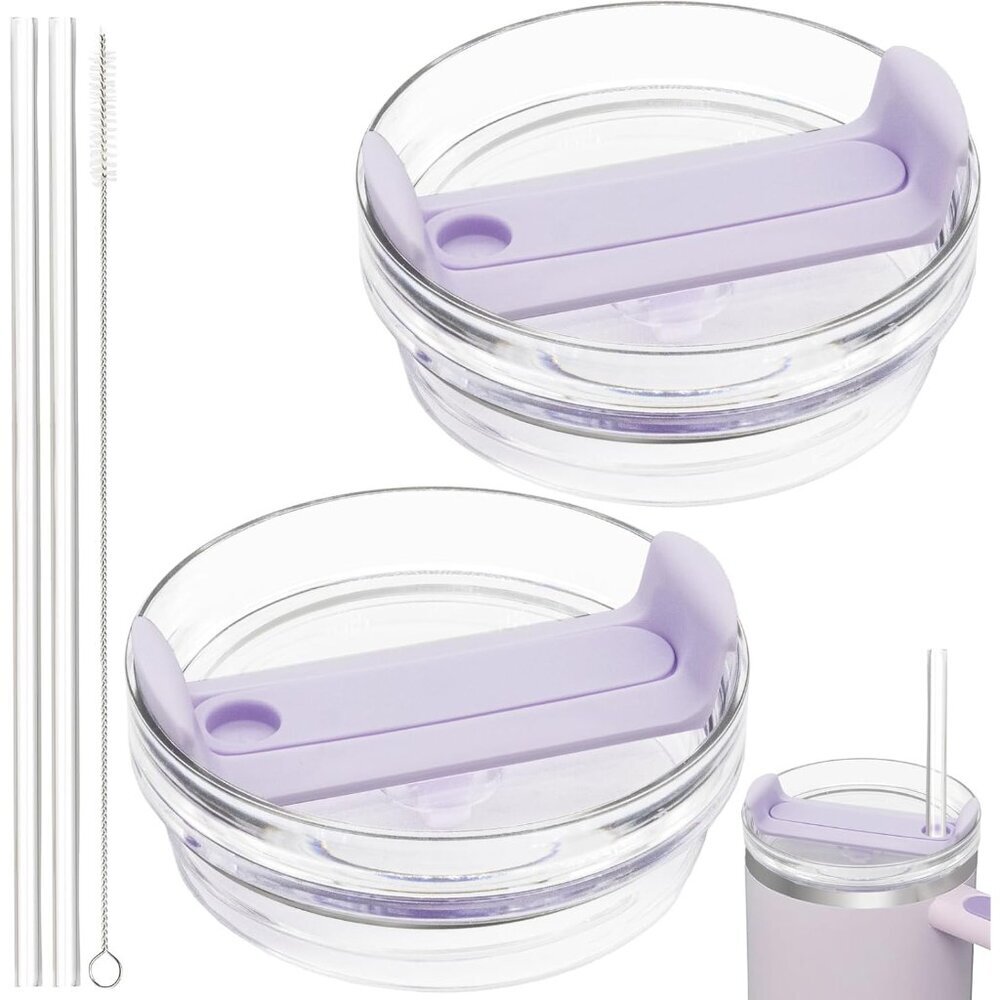 40oz Tumbler Lid Compatible for Stanley, 2 Pack Replacement Tumbler Lids Fit for